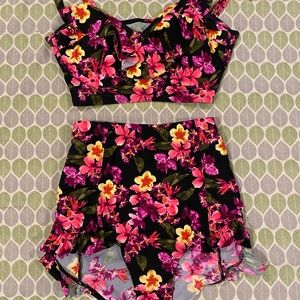 Forever 21 Two Piece High Waist Swimsuit XL